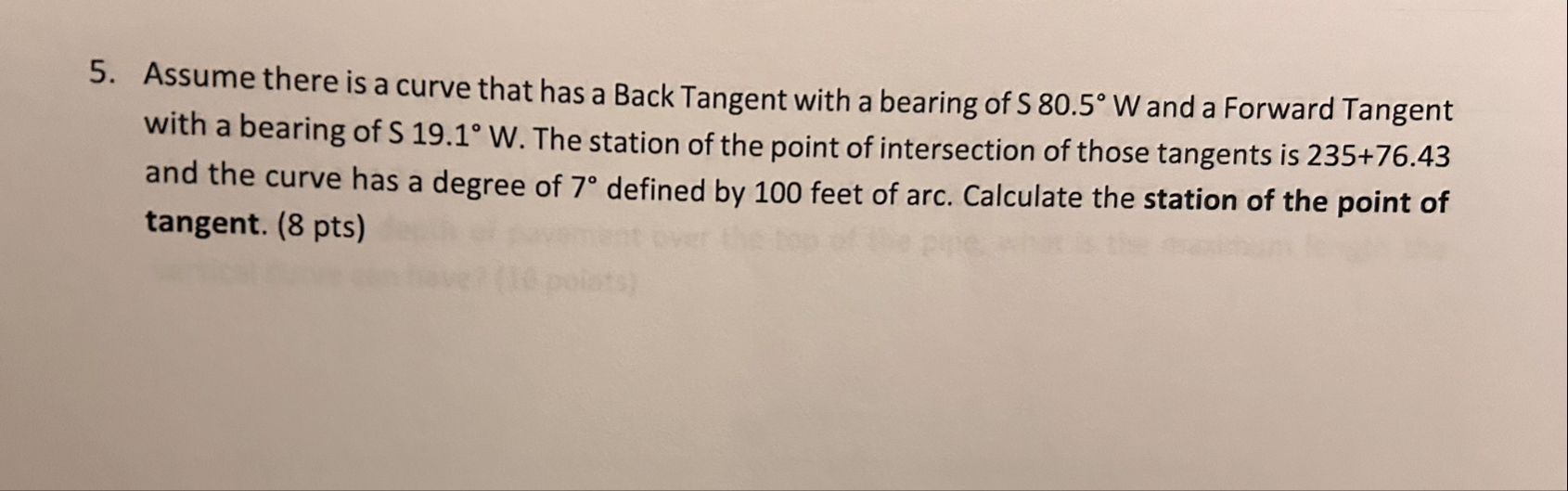 Solved Assume there is a curve that has a Back Tangent with | Chegg.com