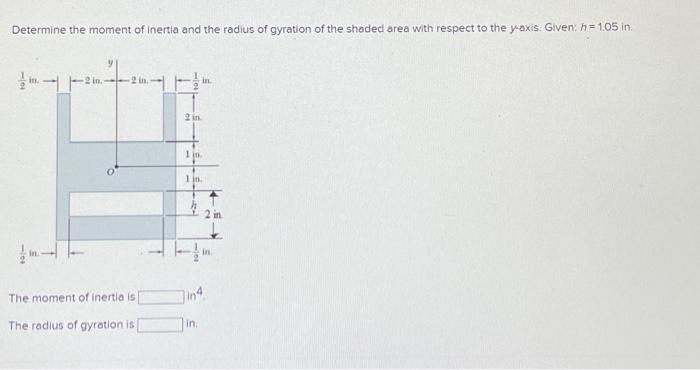 Solved Determine the moment of inertia and the radius of | Chegg.com