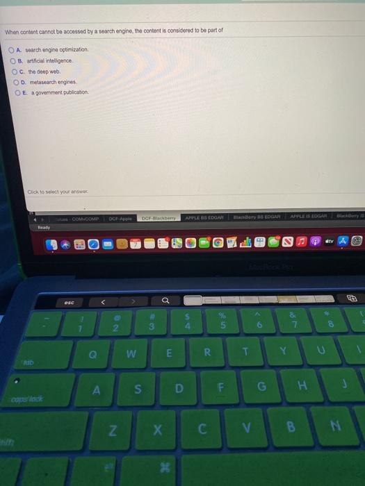 Solved When content cannot be accessed by a search engino, | Chegg.com