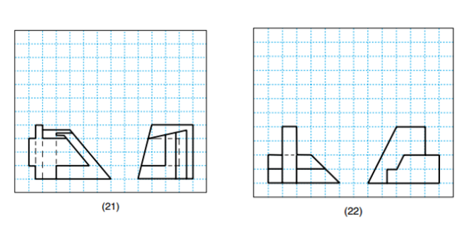 Solved draw the third view (top) ﻿given the other 2 *in the | Chegg.com