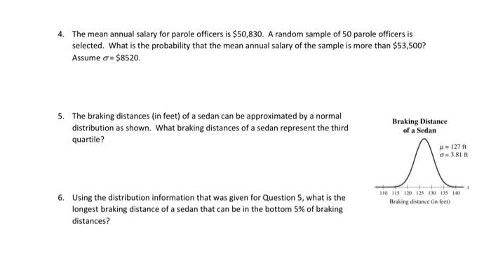 Solved 4 The Mean Annual Salary For Parole Officers Is Chegg Com   Image