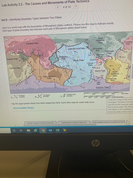 Solved Lab Activity 22 The Causes And Movements Of Plate