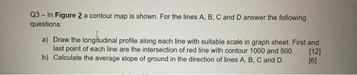 Solved Q3 - In Figure 2 a contour map is shown. For the | Chegg.com