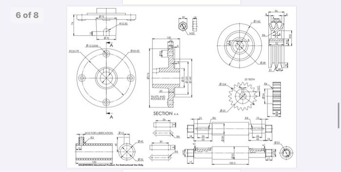 Solved QUESTION 2: Assembly drawing [50] TO BE COMPLETED ON | Chegg.com