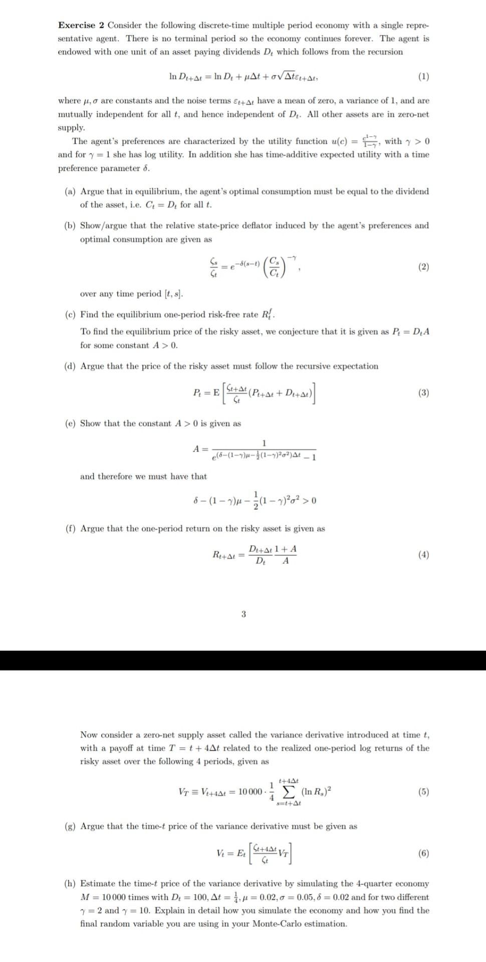 Solved Exercise 2 Consider the following discrete-time | Chegg.com