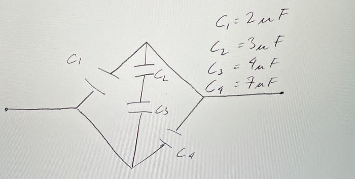 Solved a) Determine the equivalent capacitance of the | Chegg.com