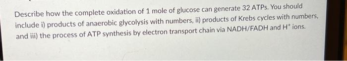 which of these four processes produces atp from nadh and fadh2