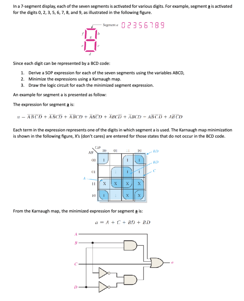 Solved In a 7-segment display, each of the seven segments is | Chegg.com