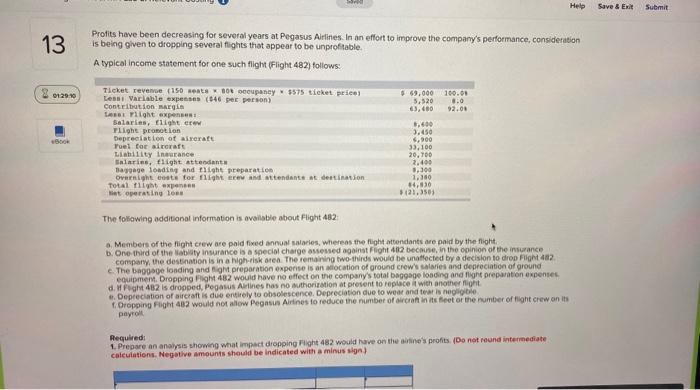 Solved Prolits have been decreasing for several years at | Chegg.com