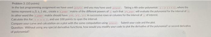 Solved Problem 3. (10 points) In the last programming | Chegg.com