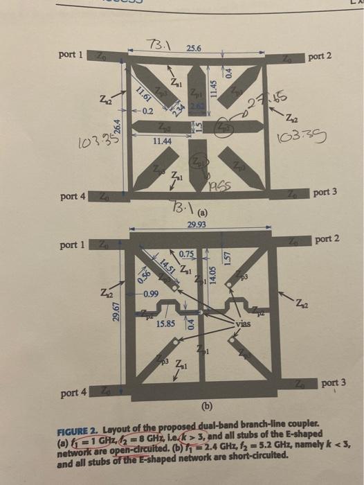 Solved how to draw this layout of dual bamd branch line | Chegg.com