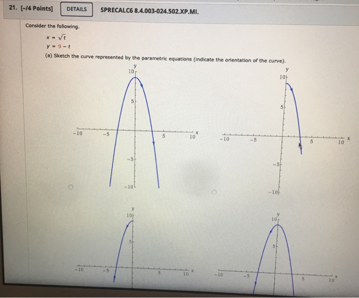 solved-b-eliminate-the-parameter-and-write-the-chegg