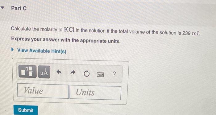Solved (3 parts question.)A solution was prepared by | Chegg.com