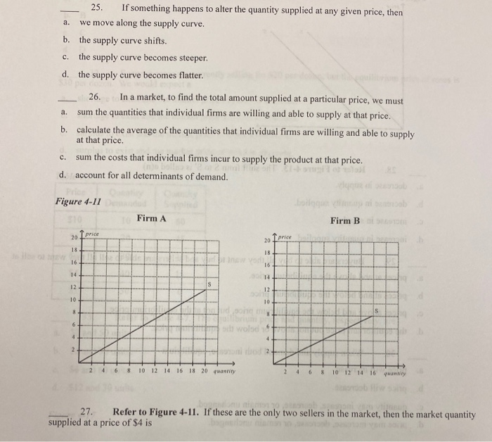 Solved 25. If something happens to alter the quantity | Chegg.com