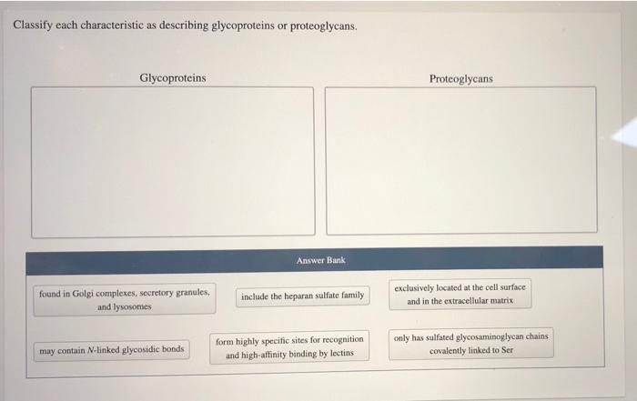 Solved Classify Each Characteristic As Describing | Chegg.com