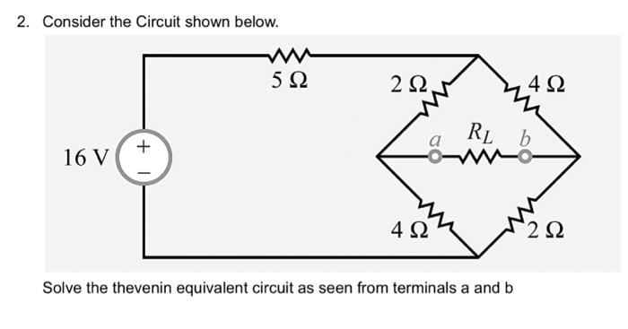 Solved 2. Consider the Circuit shown below. Solve the | Chegg.com