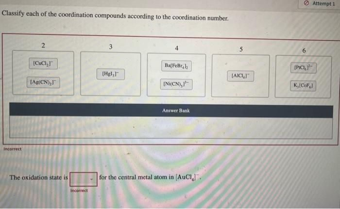 Solved For each metal complex, give the coordination number | Chegg.com