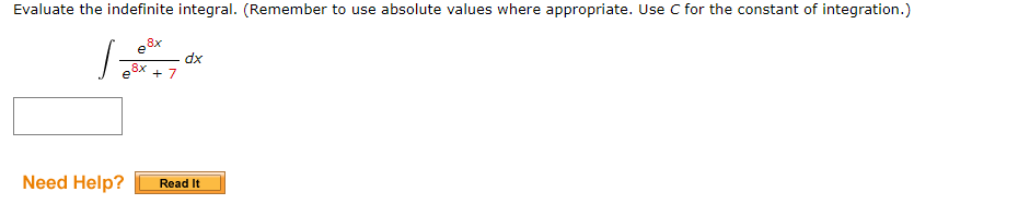 Solved Evaluate the indefinite integral. (Remember to use | Chegg.com