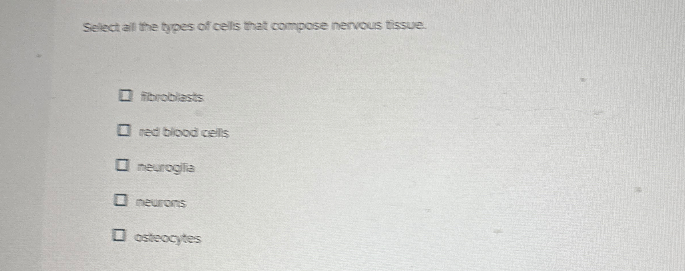  solved select all the types of cells that compose nervous