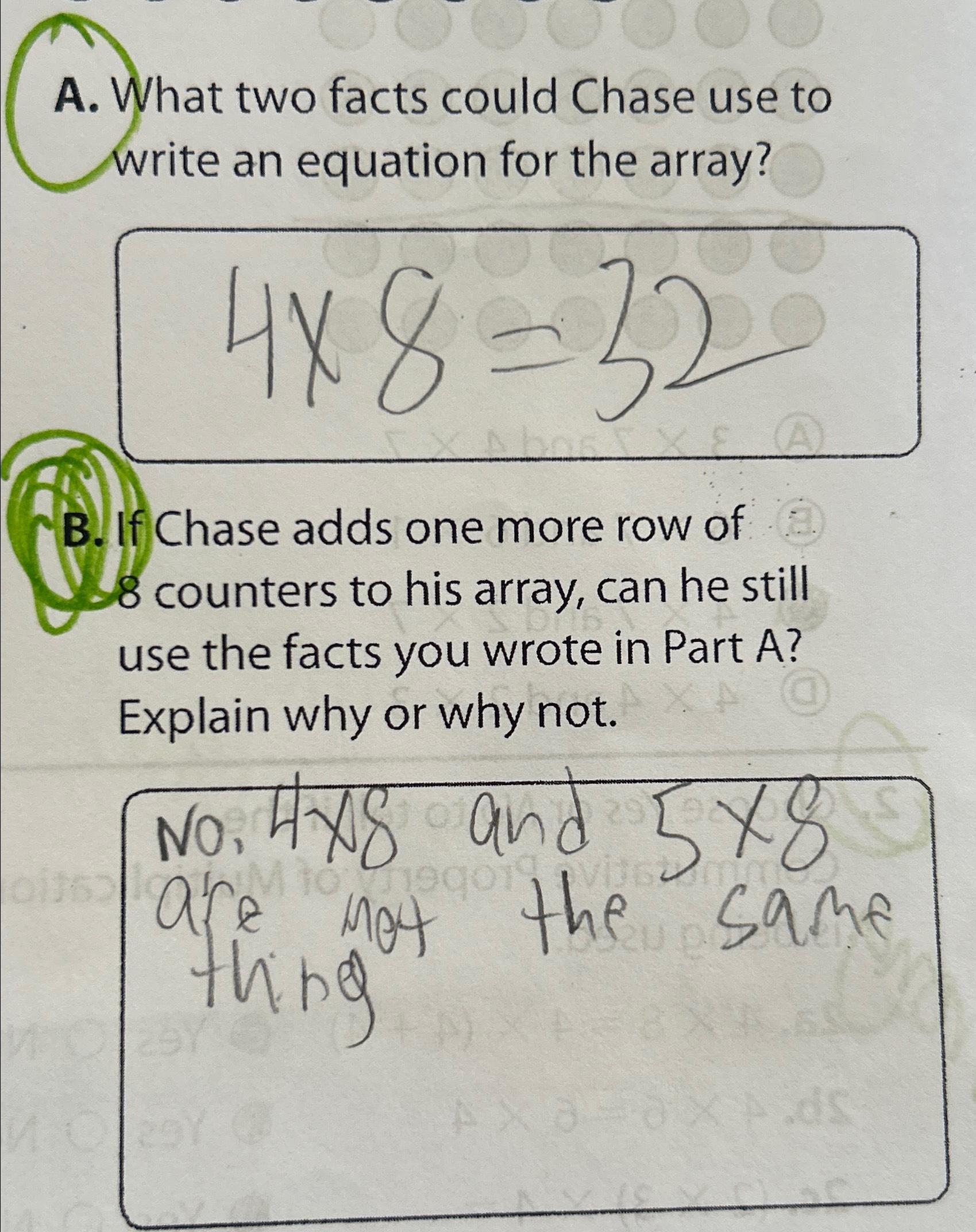 Solved A. What two facts could Chase use to write an Chegg