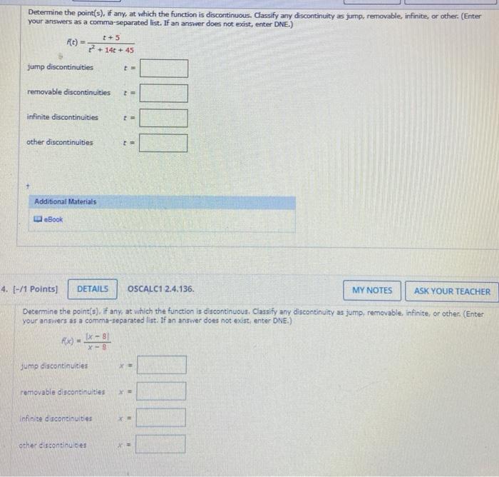 Solved Determine the point(s), if any, at which the function | Chegg.com