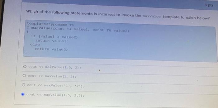 Solved Which of the following statements is incorrect to | Chegg.com