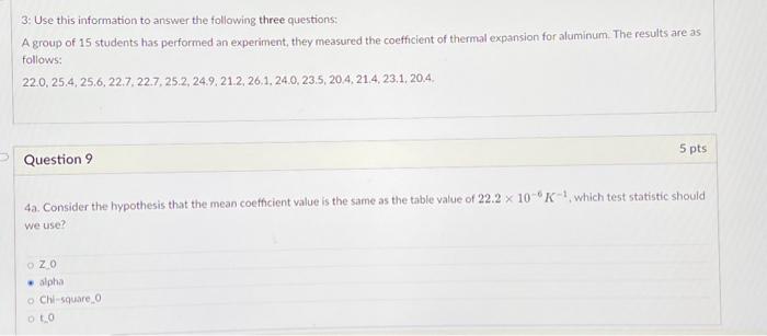 Solved 3: Use this information to answer the following three | Chegg.com