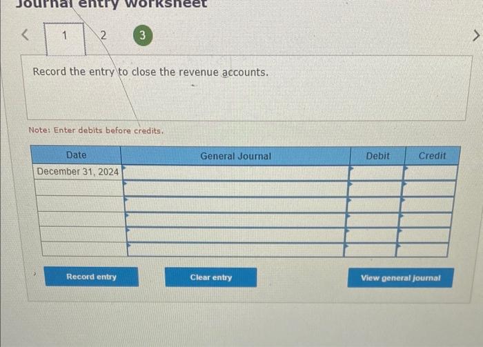 Solved Record an entry to close revenue, expense, and | Chegg.com