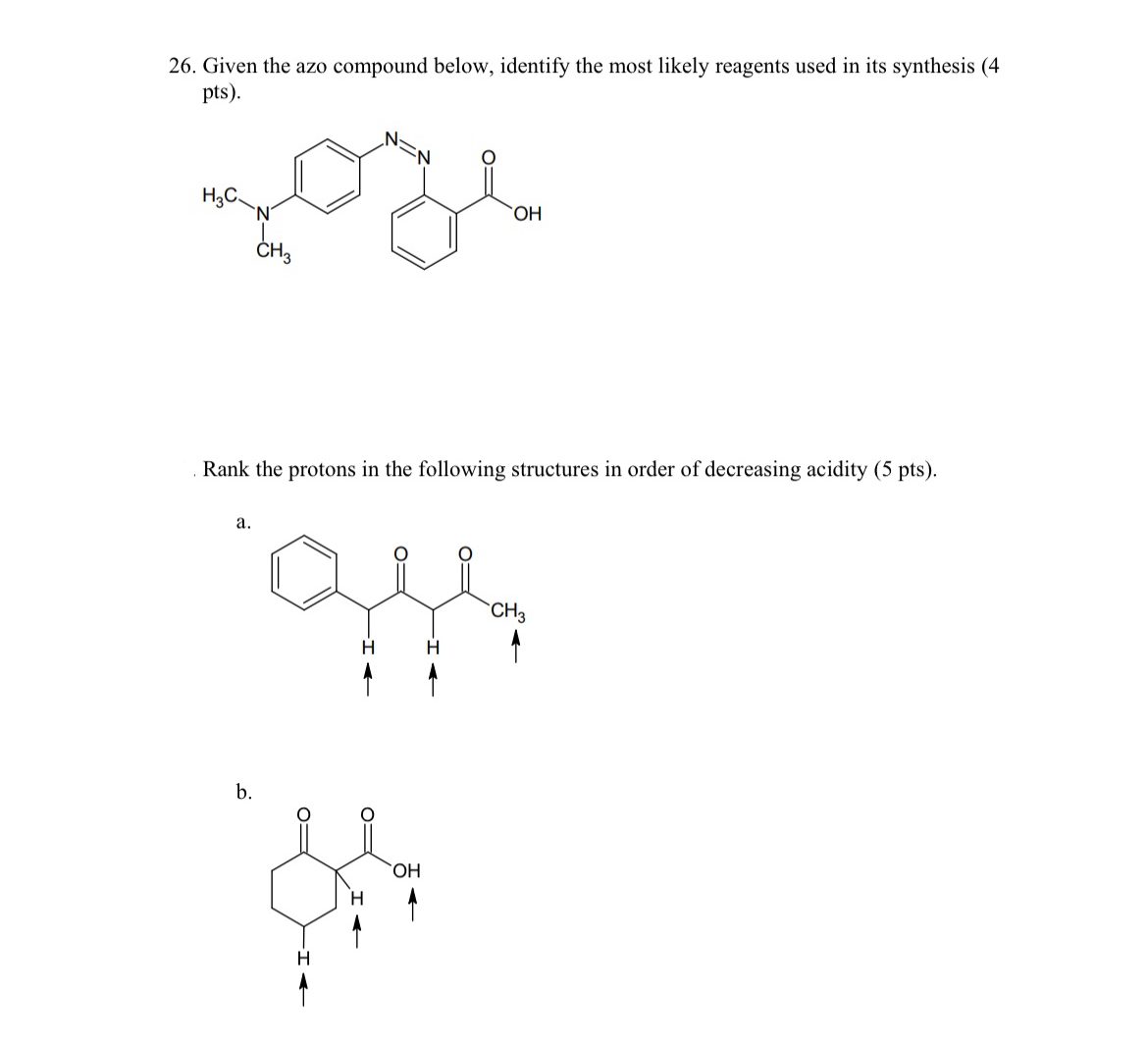 [Solved]: Given the azo compound below, identify the most li