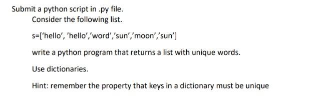 Solved Submit a python script in .py file. Consider the | Chegg.com