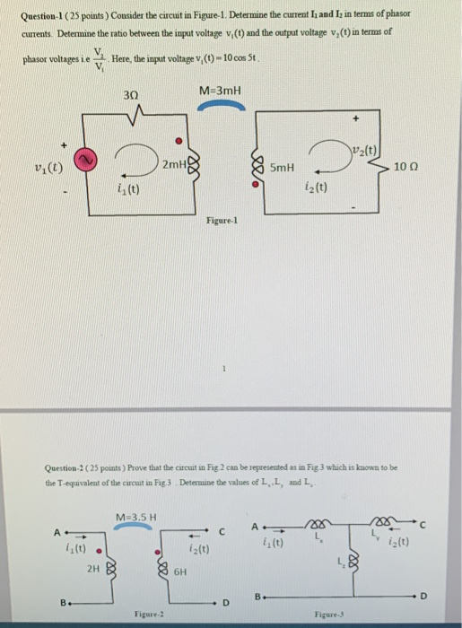 Solved Question 1 (25 Points) Consider The Circuit In Figure | Chegg.com