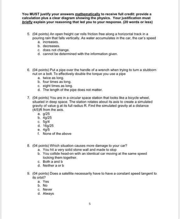 Solved please answer all of the multiple choice questions | Chegg.com