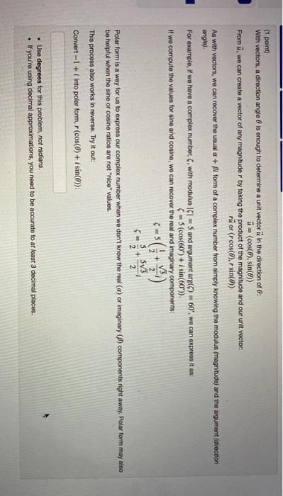 Solved Sl 3 Us213 Timaginary Arg 5 1 Arg C2 60 B Chegg Com