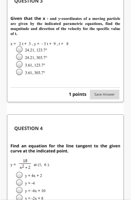 Solved QUESTION 1 Find the equation of the normal line to | Chegg.com