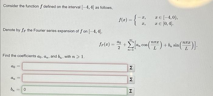Solved Consider the function f defined on the interval [-4, | Chegg.com