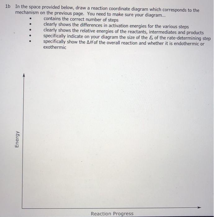 Solved 1b In the space provided below, draw a reaction | Chegg.com