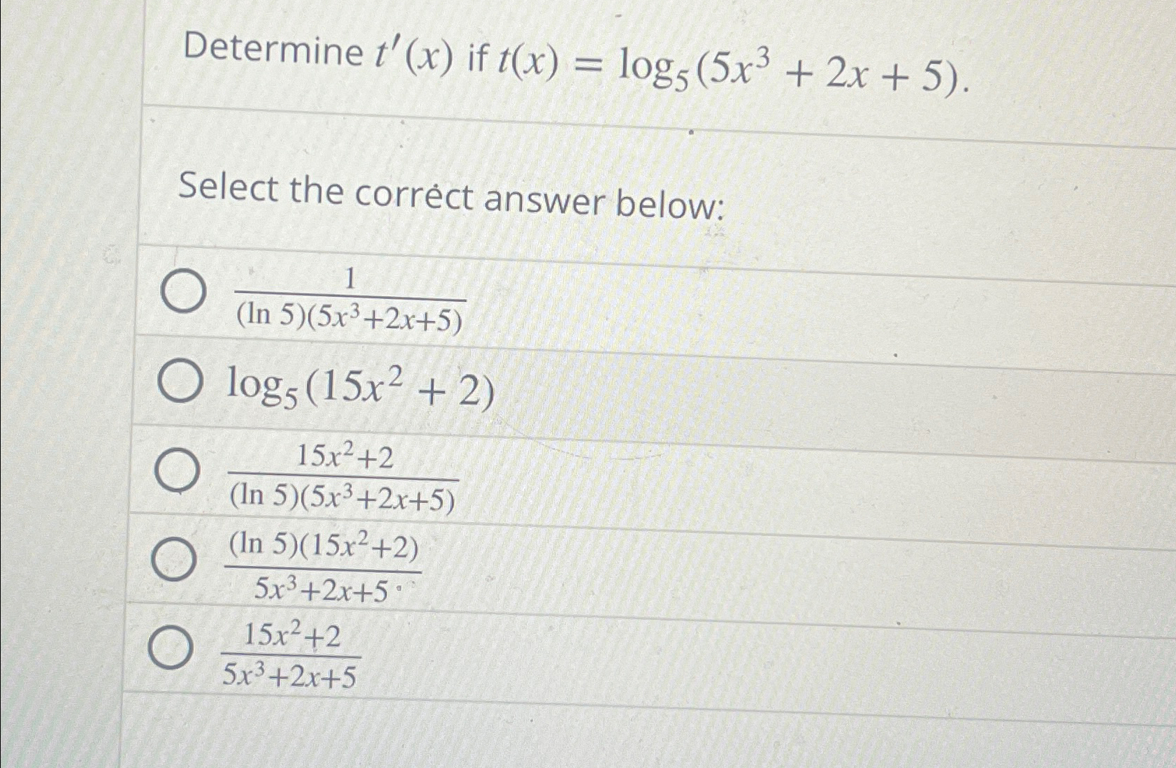 2x 2 3x 5 log5 x 2 4x 4