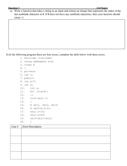 Solved Omestion 3 224 Points) a) Write a function that takes | Chegg.com