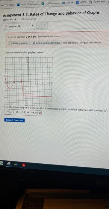 assignment 3.3 rates of change and behavior of graphs