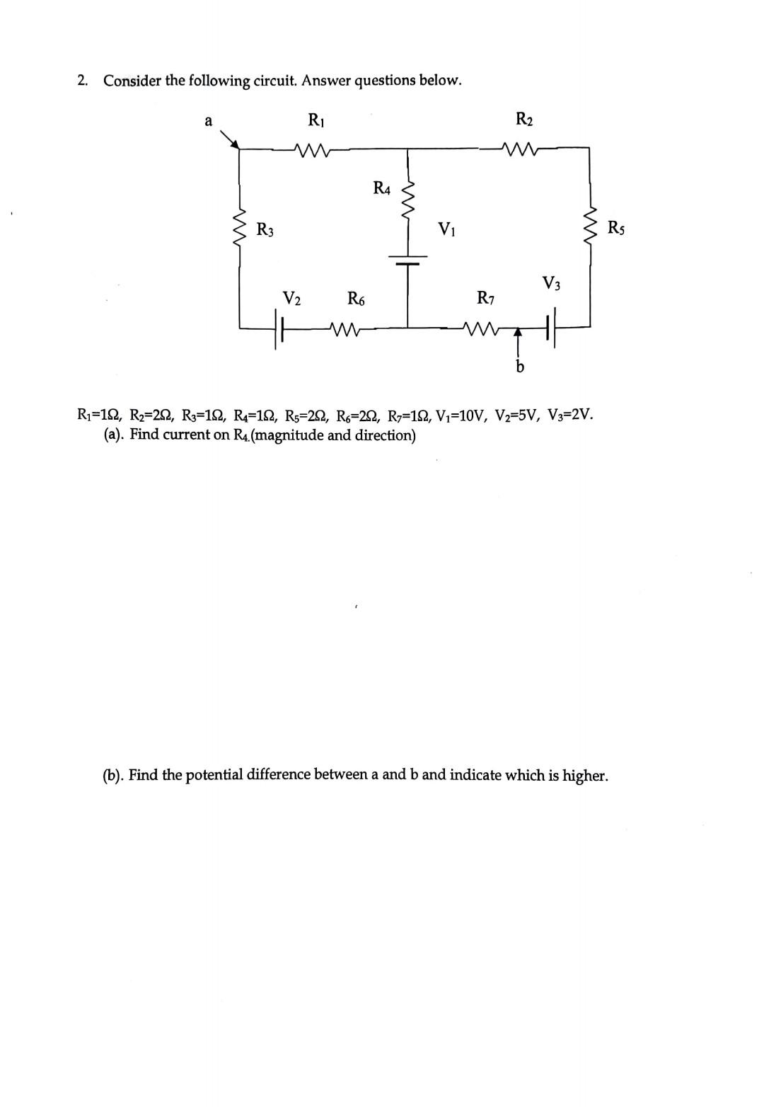 Solved 2. Consider The Following Circuit. Answer Questions | Chegg.com