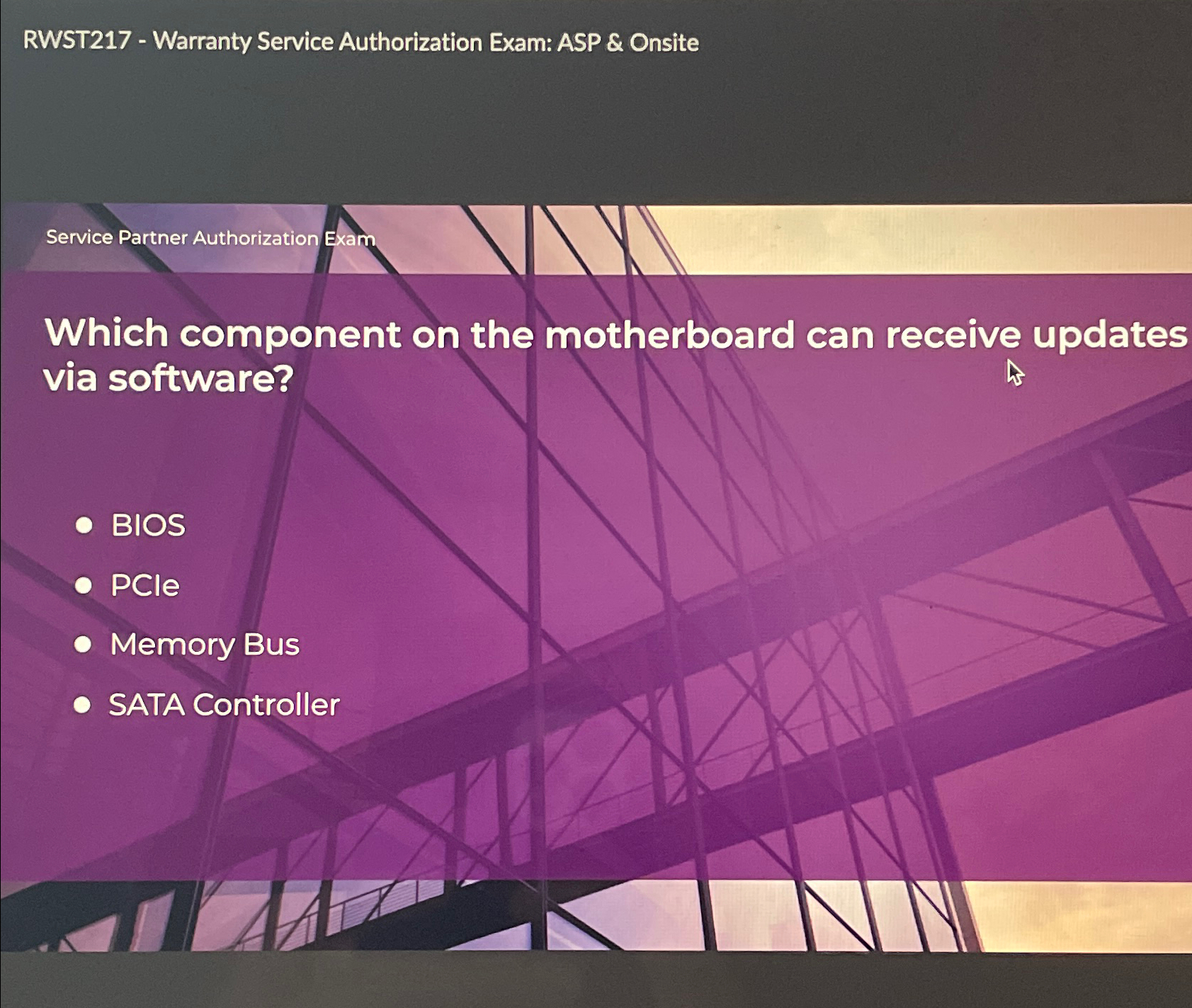 Solved RWST217 ﻿Warranty Service Authorization Exam ASP &