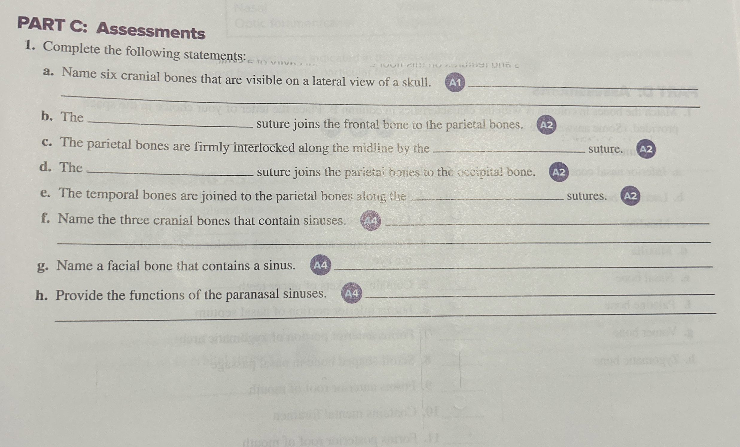 Solved PART C the following