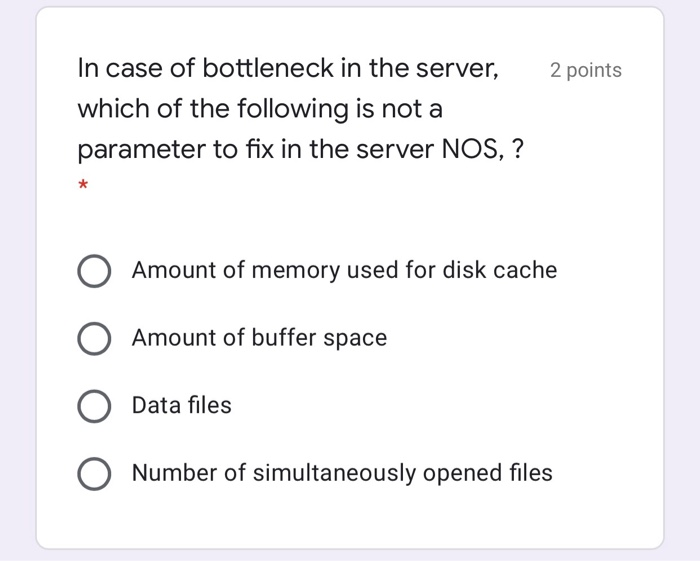 Solved 2 points Which of the following is not an advantage