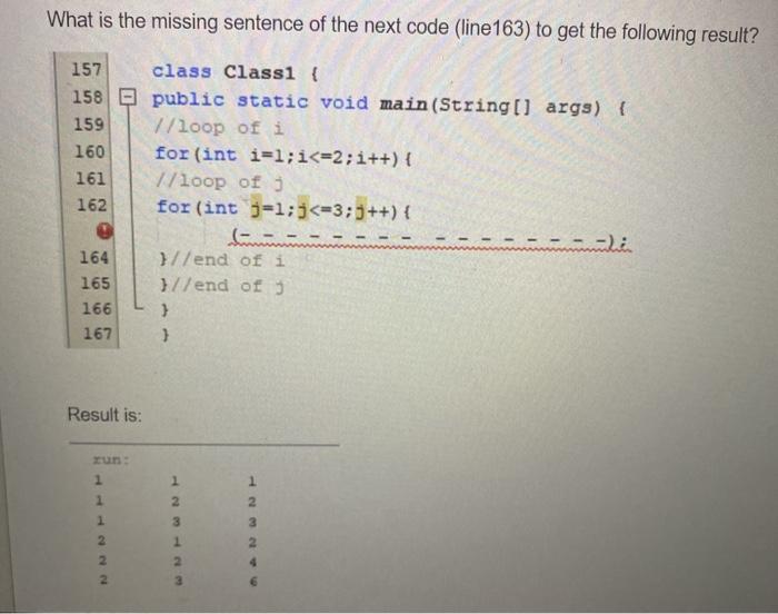 Solved What Is The Missing Sentence Of The Next Code Lin Chegg Com