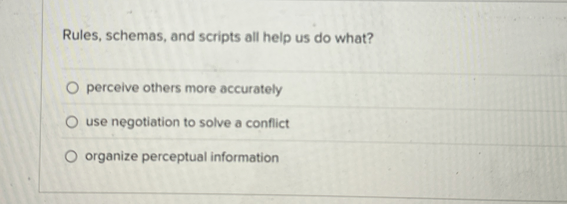 Solved Rules, schemas, and scripts all help us do | Chegg.com