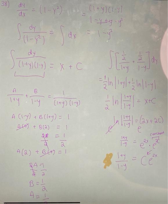 Solved I am trying to solve this differential equation, but | Chegg.com