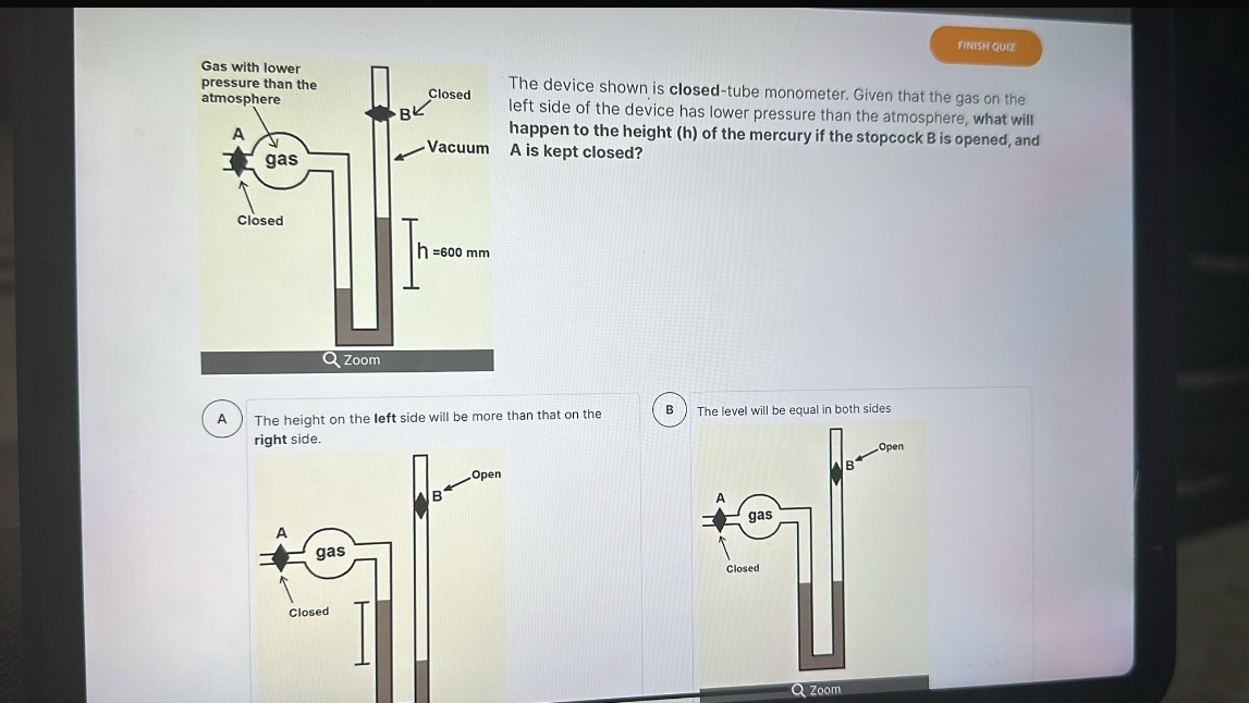 Solved The device shown is closed-tube monometer. Given that | Chegg.com