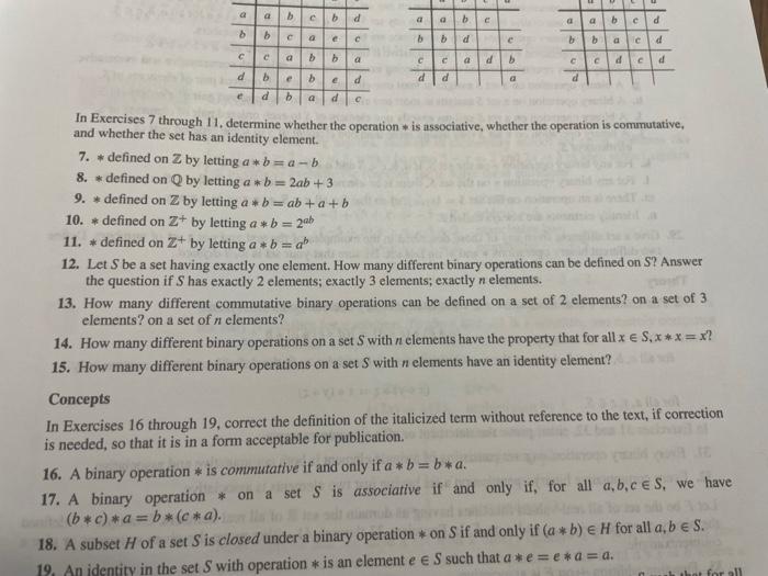 Solved In Exercises 7 through 11, determine whether the | Chegg.com
