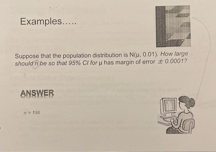 Solved Examples...... Suppose that the population | Chegg.com