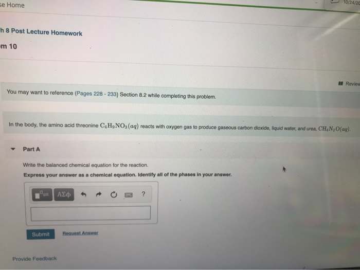Solved se Home 10/24/20 h 8 Post Lecture Homework em 10 | Chegg.com